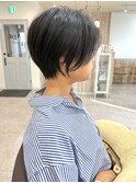 丸みショート/くすみベージュ/マロンベージュ/くびれショート