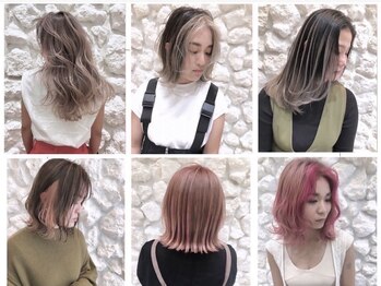 モアナ バイ ヘッドライト 長野駅前店(Moana by HEADLIGHT)の写真/透明感とツヤ感のあるカラーで理想の髪色に☆ダメージレスで、仕上がりの手触りにも感動♪