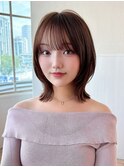 2wayシースルーバング小顔顔周りボブ韓国ヘア20代30代
