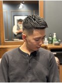 【理容室】メンズ フェード スキンフェード アップバング