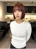 福岡天神 ブリーチなしカラー ワインレッド 20代 30代 40代