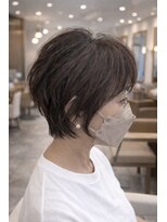 リノ(LINO) 50代くびれショートボブ/白髪ぼかし