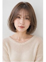 ヘアアンドメイク アース 入間店(HAIR&MAKE EARTH) ミルクティーベージュボブ