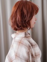 カバーヘア ブリス 北浦和(COVER HAIR bliss)&nbsp;チェリーレッドバーガンディハッシュウルフボブパーマ10代20代X