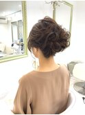 お呼ばれアップスタイル　ヘアセット