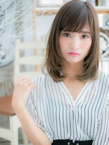 モッズヘア 上尾西口店(mod's hair)&nbsp;斜めバングオリーブアッシュ抜け感ロングボブg上尾20代30代40代!