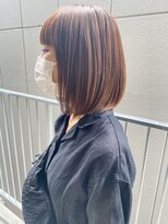 フロート 小阪店(float) ショコラブラウン_マロンベージュ Aラインボブ かきあげ