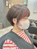 インナーカラー×マッシュショート