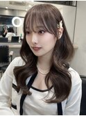 ヘアクリップアレンジ 顔まわりカット ロングレイヤーくびれヘア