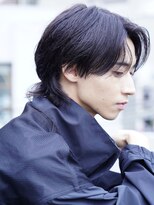 毛流れパーマニュアンスワンカールフェザーセンターパート