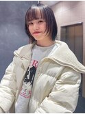 【顔周りカット×ボブ】