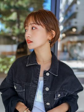 ギークス(GEEKS) 【GEEKS渋谷】くびれショートボブ/春カラー/艶ブラウン/20代30代