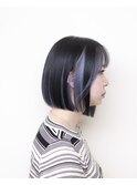 インナーカラー/ブリーチ/ダブルカラー/切りっぱなしボブ/豊橋