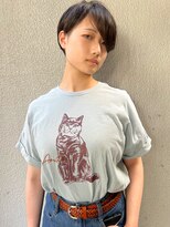 ラウンジ モリオ イケブクロ(Lounge MORIO Ikebukuro) 【morio】刈り上げショート　黒髪　アシンメトリー♪