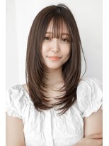 ケアリー 練馬(Carelly)&nbsp;デザインカラー/レイヤーカット/ウェットヘア/オリーブベージュ