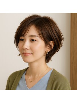 スープレックス ヘアーデザイン(SOUPREX HAIR DESIGN) 美フォルムふんわりショートボブ　20代 30代 40代 50代 60代