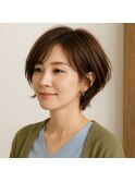 美フォルムふんわりショートボブ 20代 30代 40代 50代 60代
