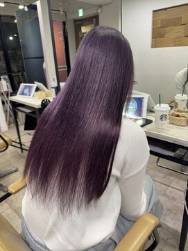 アジールヘア 所沢プロペ通り店(agir hair) ラベンダーカラーダブルカラー所沢イメチェンレイヤーカット所沢