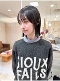 【morio札幌】札幌ボブ　黒髪ぱつっとストレートボブ