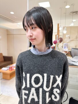 モリオ フロム ロンドン サッポロファクトリー店(morio FROM LONDON) 【morio札幌】札幌ボブ 黒髪ぱつっとストレートボブ