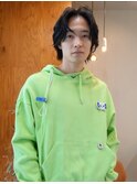 メンズミディアムレイヤーボブ20代30代40代