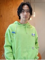 ワール(whirl.) メンズミディアムレイヤーボブ20代30代40代