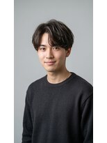 アッシュ 桜木町店(Ash)&nbsp;横浜桜木町/メンズカット/ニュアンスパーマ/大人センターパート