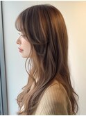 韓国風レイヤー/ハッシュカット/透明感カラー