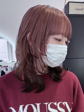 ホープ(hope) ハッシュレイヤーカット/ピンクベージュ/エンドカラー/梅田