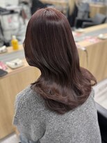 ペレ 原宿(PELE) ダークパープルナチュラルショート夏のヘアアレンジ原宿