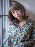 ゆるふわカールヘアスタイル×ブラウンベージュカラー◎30代40代