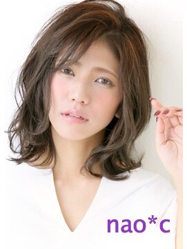 ナオシ トレス 富雄店(nao*c tres) 【nao*c 富雄店】ゆるふわウェーブ☆大人可愛いミディーヘア