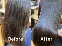 【Before/Afterのご紹介】髪や頭皮を護るノンダメージカラーや髪質改善はお任せください