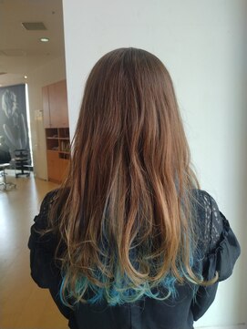 シャンプーボーイ 佐世保駅前店(SHAMPOO BOY) インナーカラー　ブルー＋ターコイズ