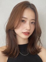 ノイ(noi) 顔周りレイヤーカットグレージュカラーくびれボブベージュカラー