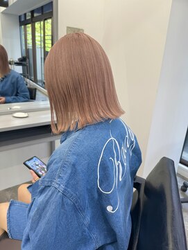 ペレ 栄店(PELE) 切りっぱなしボブ/エアリーロング/美髪/ピンクブラウン/栄