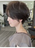 小顔シルキーベージュ似合わせショート