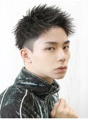ソフトツイスト短髪スパイキージェットツーブロックショート