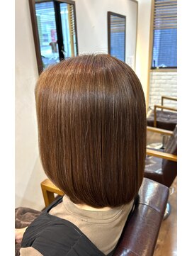 ヘアー グリーン(hair green) つやミディアムボブ/白髪ぼかしカラー／40代50代60代