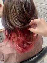 フェリア 渋谷(Feria)&nbsp;【Feria 渋谷】ケア剤インナーカラー×チェリーレッド "Tsuyuki"