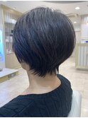 40代50代60代白髪ハンサムショートボブ大人美人くびれ髪質改善