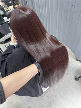 エトラ 渋谷店(etora) 艶感 ワインレッド ボルドー 髪質改善トリートメント