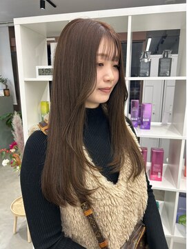 キートス 高知店(kiitos) 顔周りレイヤー×ロイヤルベージュカラー