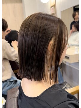 シエル 青森店(CIEL) ぱつっとボブ＋イヤリングカラー