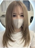 韓国風ミルクティーグレージュカラーベージュブラウン