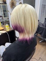 ルアナ エクステ 名古屋栄店(Luana.) 抜きっぱなしブロンド エンドカラー紫