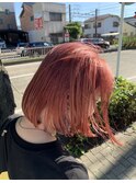 ショート、ボブにオススメ☆ハイトーンピンクカラー