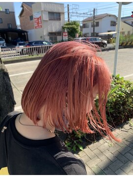 ショート、ボブにオススメ☆ハイトーンピンクカラー