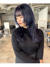 ヘアーズルネッタアベノ(HAIR'S Lunetta abeno) 【大阪/天王寺】ロングウルフレイヤー+ダークパープルカラー