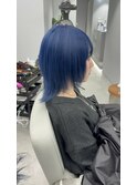 ウルフカット/中性ウルフ/ショートウルフ/ブルーカラー
